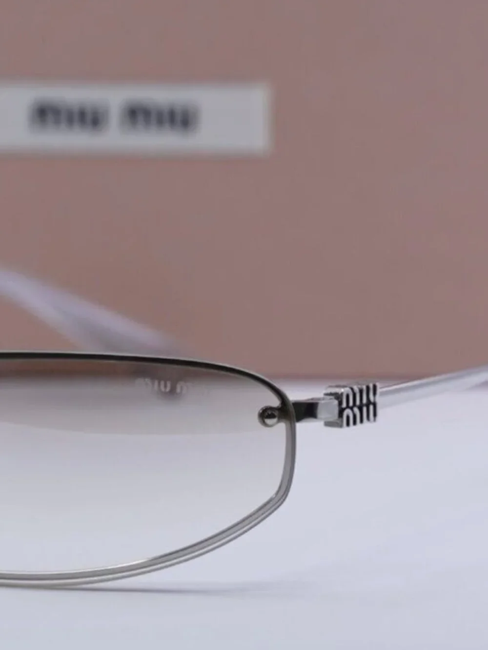 Miu Miu MUA50S 1BC8H1 Rectangle Sunglasses - Silver
